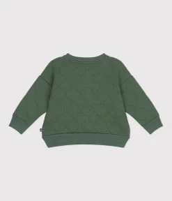 Petit Bateau Pullover, Cardigans*Baby-College-Jacke aus gestepptem Doppeljersey grün CROCO