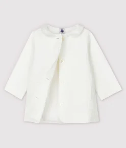 Petit Bateau Jacken, Anoraks*Baby-Festtagsjacke aus Cotton-Rich-Material für Mädchen weiss MARSHMALLOW
