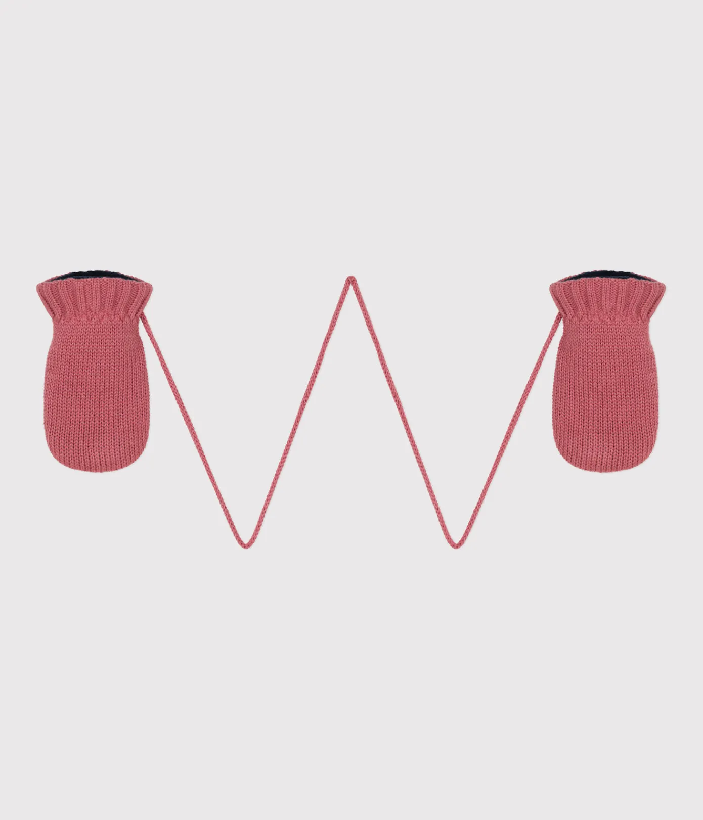 Petit Bateau Accessoires, Sonnenhüte, Caps*Baby-Fäustlinge aus Strick mit Fleece-Futter rosa ROSEWOOD