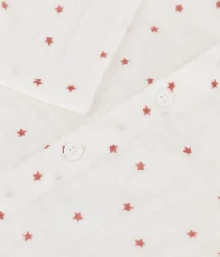 Petit Bateau T-Shirts, Oberteile*Babyhemd aus Bio-Musselinstoff weiss MARSHMALLOW/ROT OMBRIE