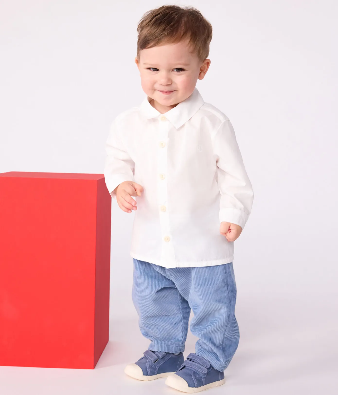 Petit Bateau T-Shirts, Oberteile*Baby-Hemd aus einfarbiger Baumwolle. weiss ECUME