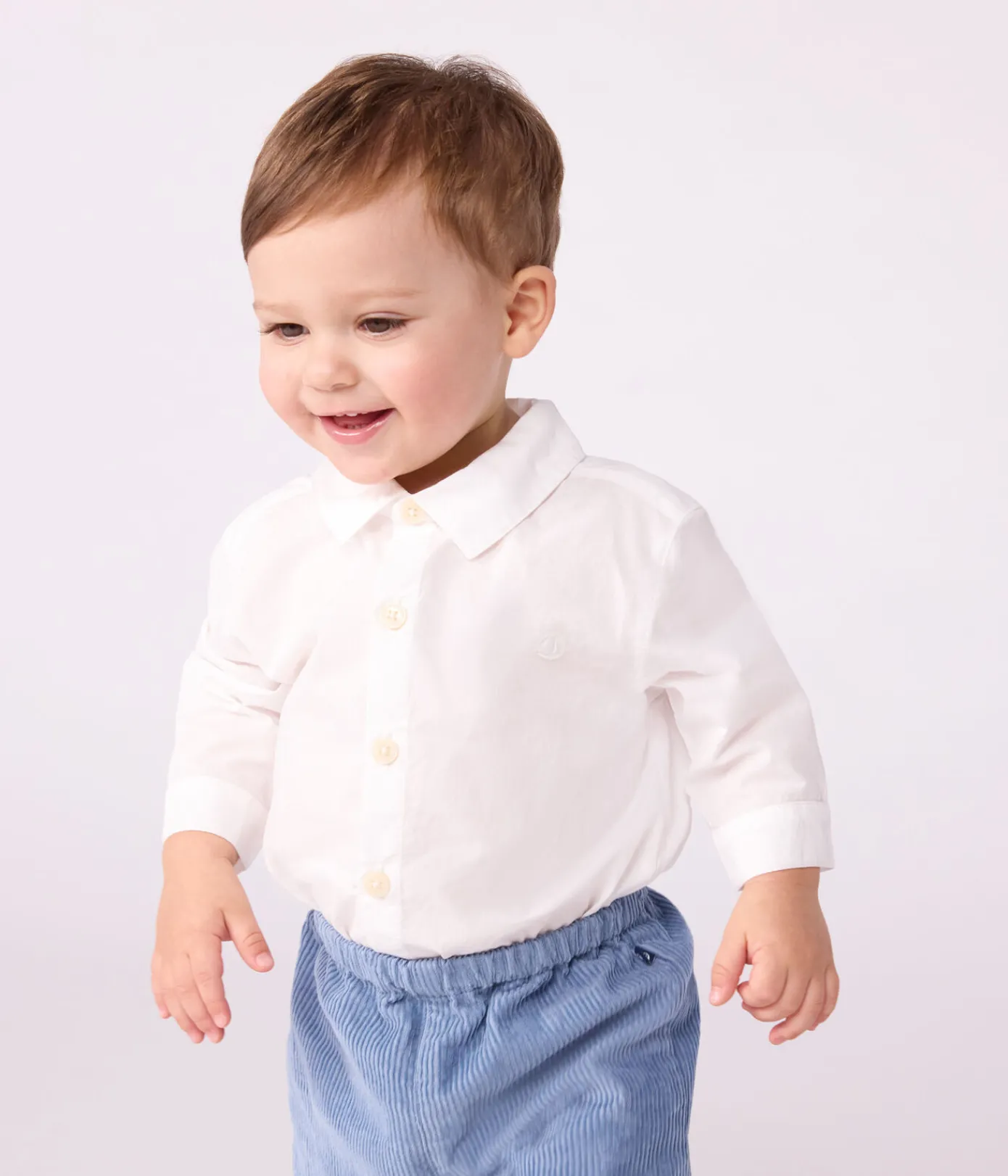 Petit Bateau T-Shirts, Oberteile*Baby-Hemd aus einfarbiger Baumwolle. weiss ECUME