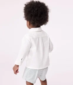 Petit Bateau T-Shirts, Oberteile*Baby-Hemd aus einfarbiger Baumwolle. weiss ECUME