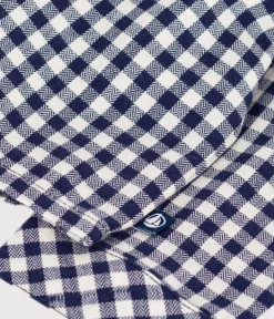 Petit Bateau T-Shirts, Oberteile*Baby-Hemd aus Flanell mit Karomuster blau SOIR/ MILK