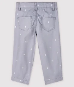 Petit Bateau Shorts, Hosen, Leggings*Baby-Hose aus besticktem Twill Jungen grau CONCRETE