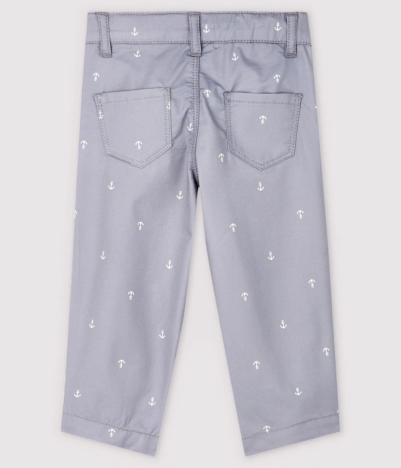 Petit Bateau Shorts, Hosen, Leggings*Baby-Hose aus besticktem Twill Jungen grau CONCRETE