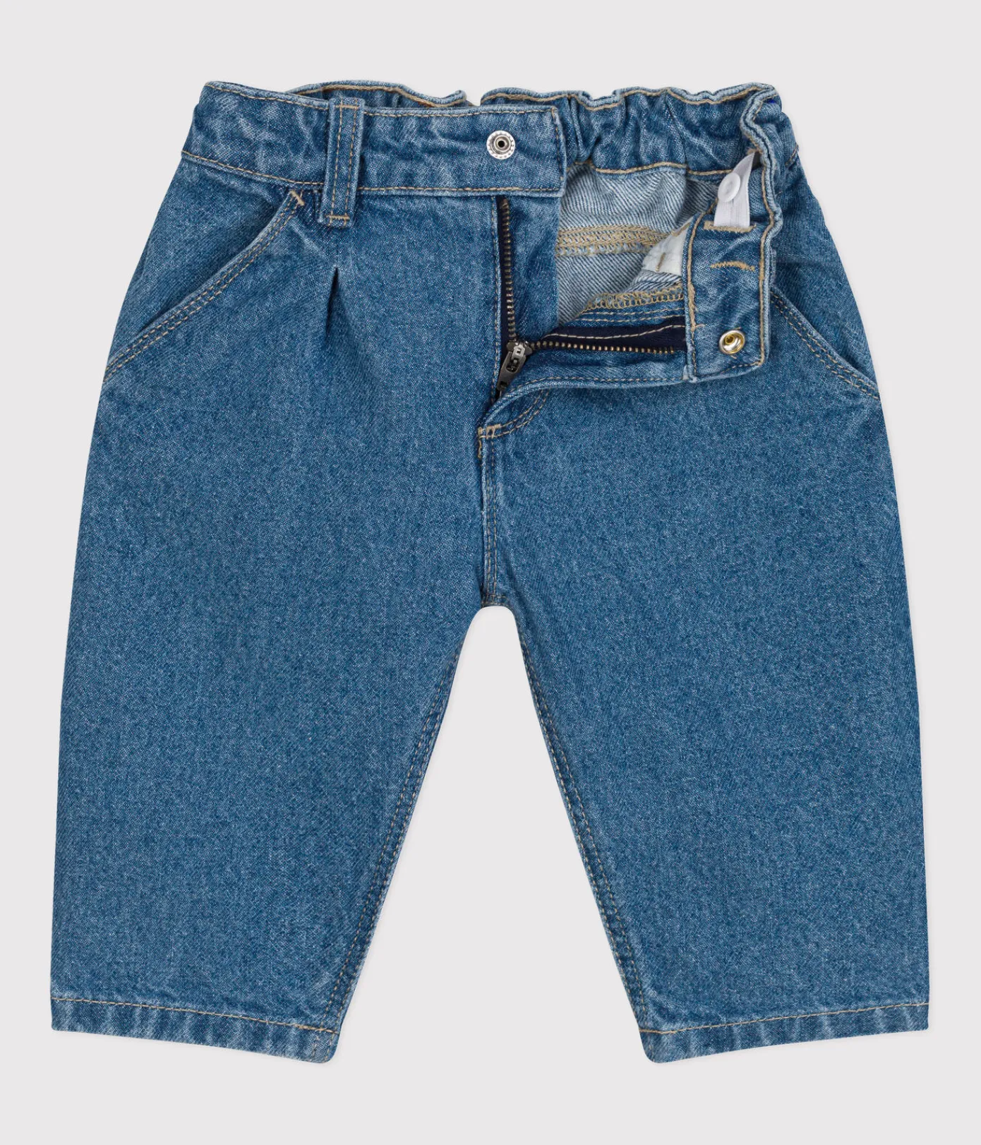 Petit Bateau Shorts, Hosen, Leggings*Baby-Hose aus Denim ULTRA BLEACH