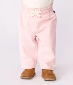 Petit Bateau Shorts, Hosen, Leggings*Baby-Hose aus einfarbigem Fein-Cord und bestickter Tasche hinten rosa JOLI