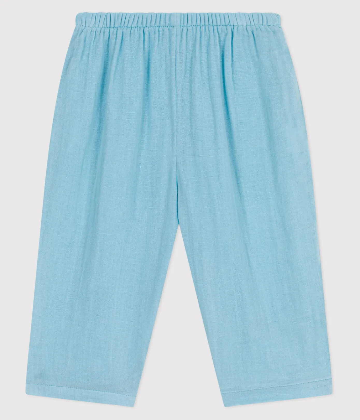 Petit Bateau Shorts, Hosen, Leggings*Baby-Hose aus einfarbigem Musselin-Stoff blau AQUATIC