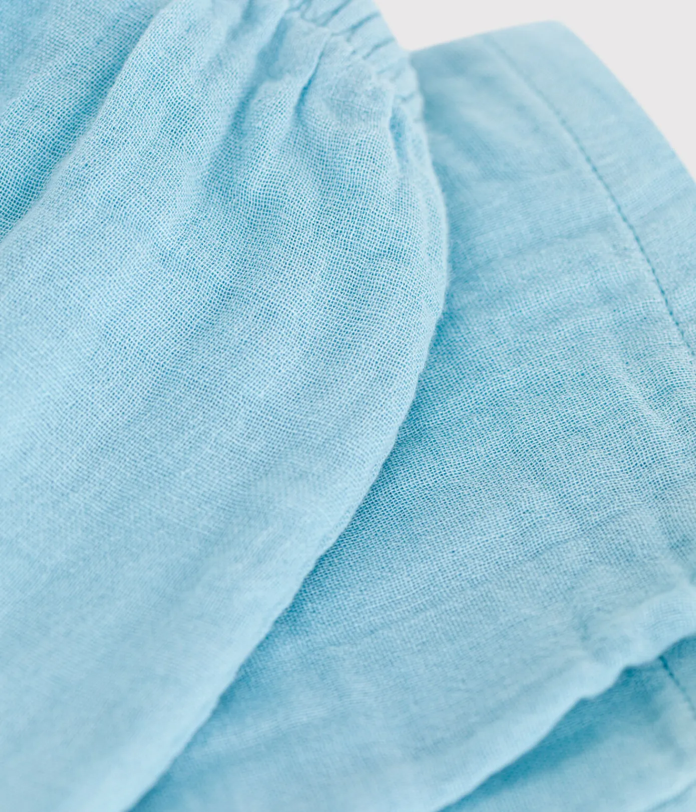 Petit Bateau Shorts, Hosen, Leggings*Baby-Hose aus einfarbigem Musselin-Stoff blau AQUATIC