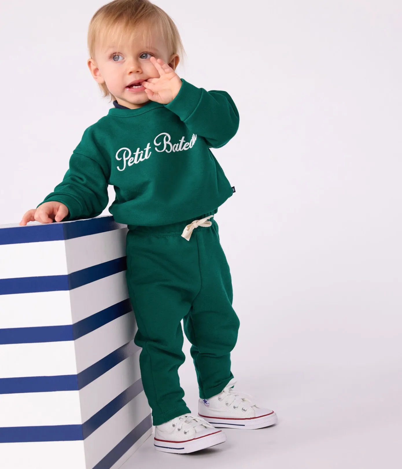 Petit Bateau Shorts, Hosen, Leggings*Baby-Hose aus einfarbiger Baumwolle grün EVERGREEN