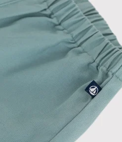 Petit Bateau Shorts, Hosen, Leggings*Baby-Hose aus einfarbiger Baumwolle und Leinen grün PAUL