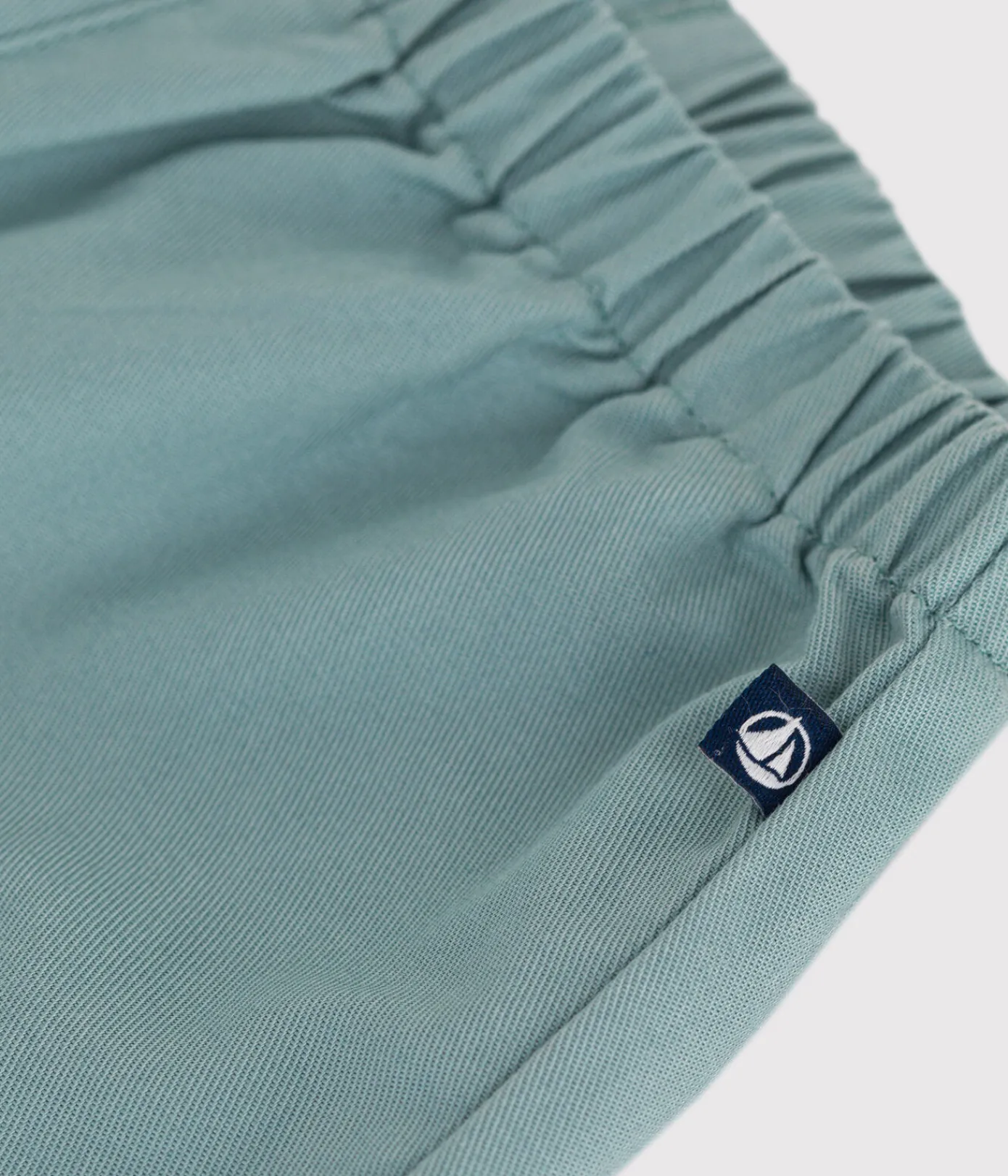 Petit Bateau Shorts, Hosen, Leggings*Baby-Hose aus einfarbiger Baumwolle und Leinen grün PAUL