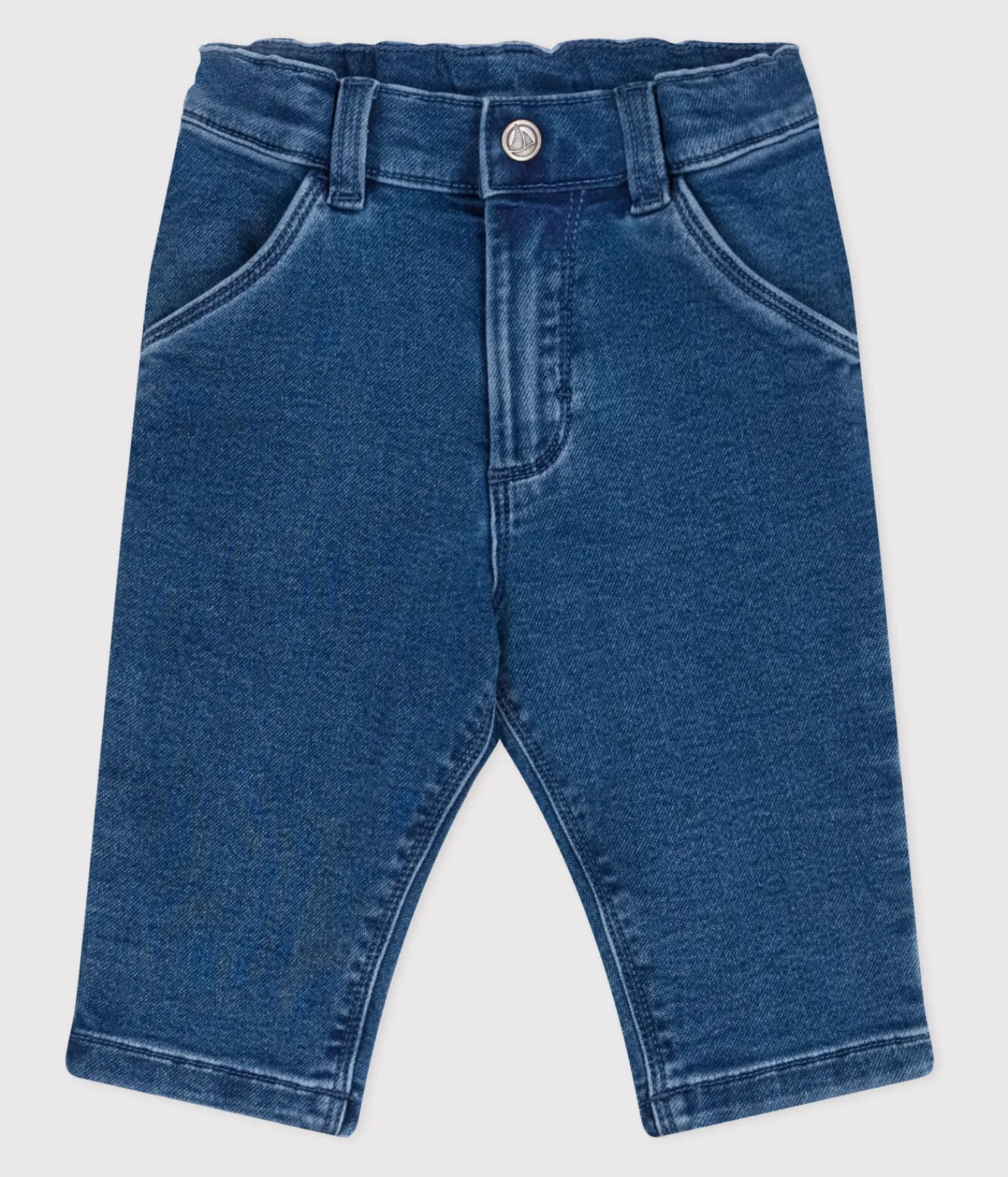 Petit Bateau Shorts, Hosen, Leggings*Baby-Hose aus Jeansstoff mit Elastan-Anteil blau BLEU DELAVE