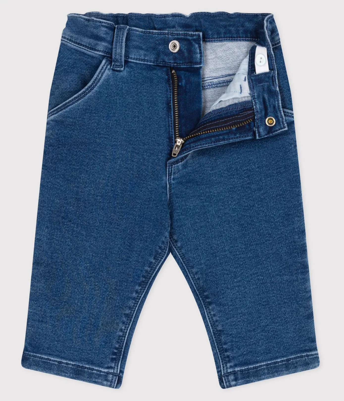 Petit Bateau Shorts, Hosen, Leggings*Baby-Hose aus Jeansstoff mit Elastan-Anteil blau BLEU DELAVE