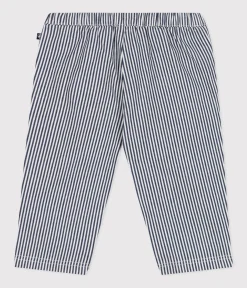 Petit Bateau Shorts, Hosen, Leggings*Baby-Hose aus Leinenstoff blau MEDIEVAL/weiss MARSHMALLOW