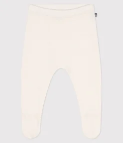 Petit Bateau Shorts, Hosen, Leggings|Newborn*Baby-Hose aus Woll- und Baumwollstrick weiss MARSHMALLOW