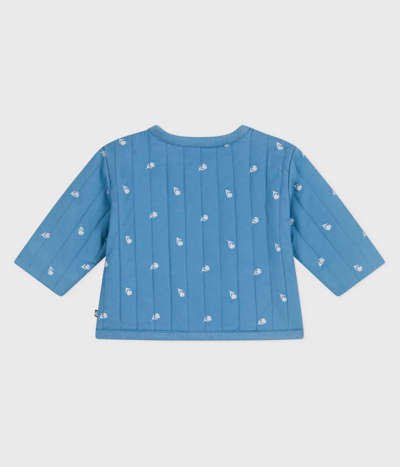 Petit Bateau Jacken, Anoraks*Baby-Jacke aus gesteppter Baumwolle mit Blümchenmuster blau ALASKA/weiss MARSHMALLOW