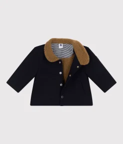 Petit Bateau Jacken, Anoraks*Baby-Jacke aus Wollstoff blau SMOKING
