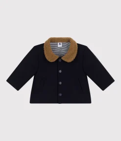 Petit Bateau Jacken, Anoraks*Baby-Jacke aus Wollstoff blau SMOKING