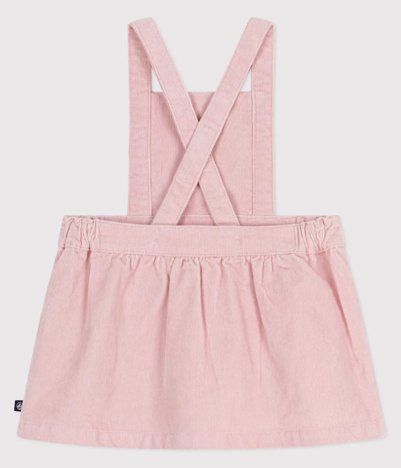 Petit Bateau Kleider*Baby-Kleid aus Fein-Cord mit Blumenstickerei am Bund rosa JOLI