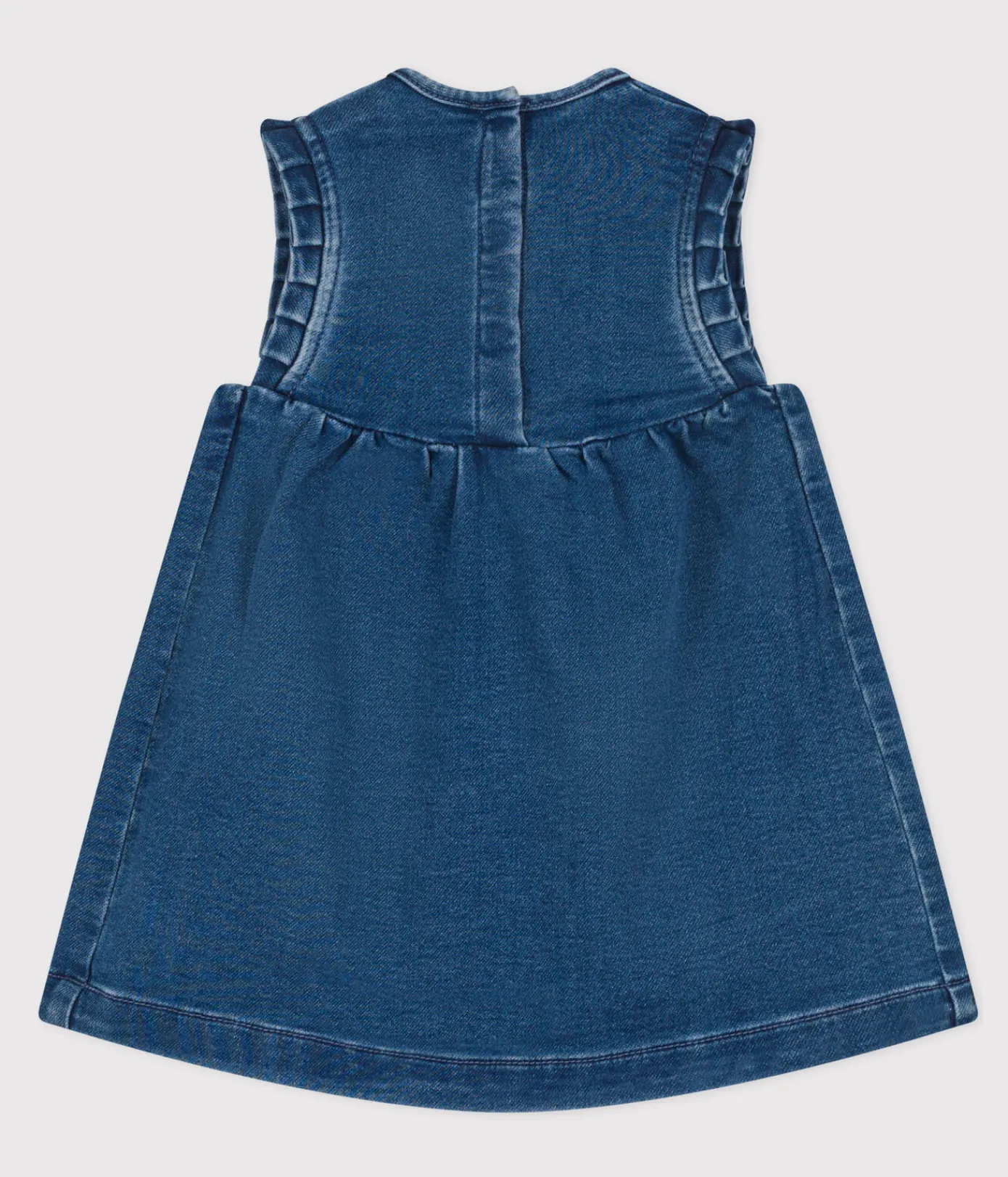 Petit Bateau Kleider*Babykleid aus umweltverträglichem Denim blau BLEU DELAVE