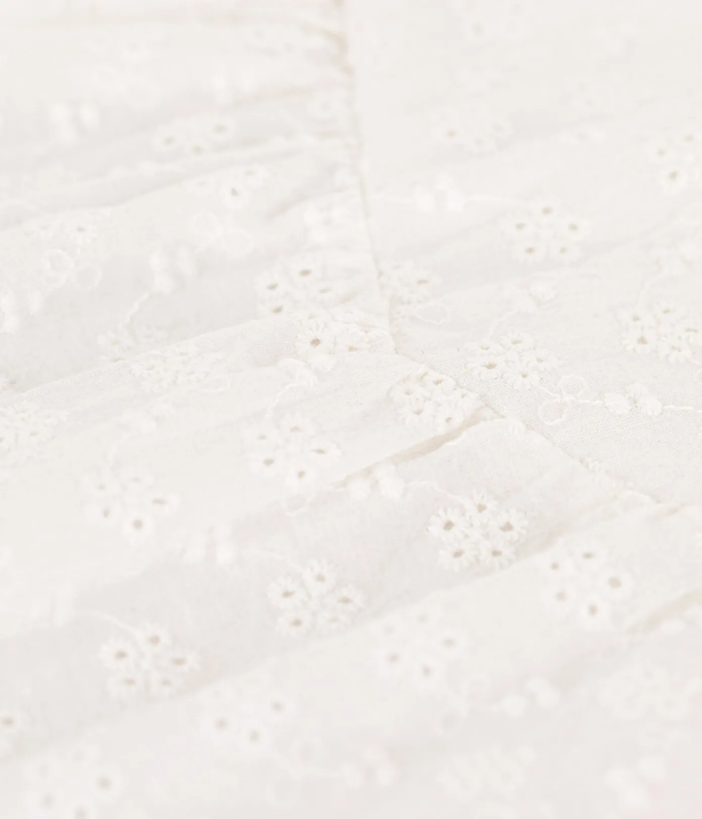 Petit Bateau Kleider*Baby-Kleid mit Bloomers in Broderie Anglaise weiss MARSHMALLOW