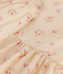 Petit Bateau Kleider|Newborn*Baby-Kleid und -Bloomer aus leichtem Jerseystoff weiss AVALANCHE/ MULTICO