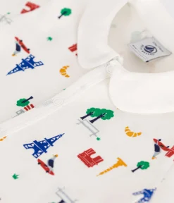 Petit Bateau Schlafanzüge, Strampler|Sets, Overalls & Latzhosen*Baby-Kurzoverall aus Baumwolle weiss MARSHMALLOW/weiss MULTICO