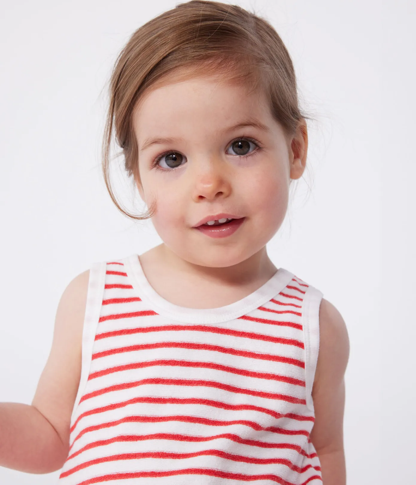 Petit Bateau Schlafanzüge, Strampler|Sets, Overalls & Latzhosen*Baby-Kurzoverall aus Baumwolle mit Streifen ROT MARSHMALLOW/ SPI