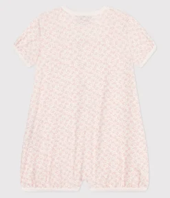 Petit Bateau Schlafanzüge, Strampler|Sets, Overalls & Latzhosen*Baby-Kurzoverall aus Baumwolle mit Blumenmotiv MARSHMALLOW/ PANTY