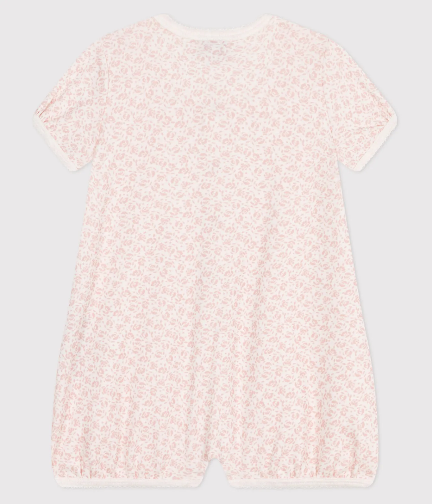 Petit Bateau Schlafanzüge, Strampler|Sets, Overalls & Latzhosen*Baby-Kurzoverall aus Baumwolle mit Blumenmotiv MARSHMALLOW/ PANTY