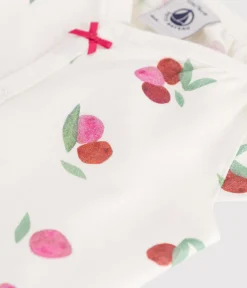 Petit Bateau Schlafanzüge, Strampler|Sets, Overalls & Latzhosen*Baby-Kurzoverall aus Baumwolle mit Frucht-Motiv weiss MARSHMALLOW/weiss MULTICO