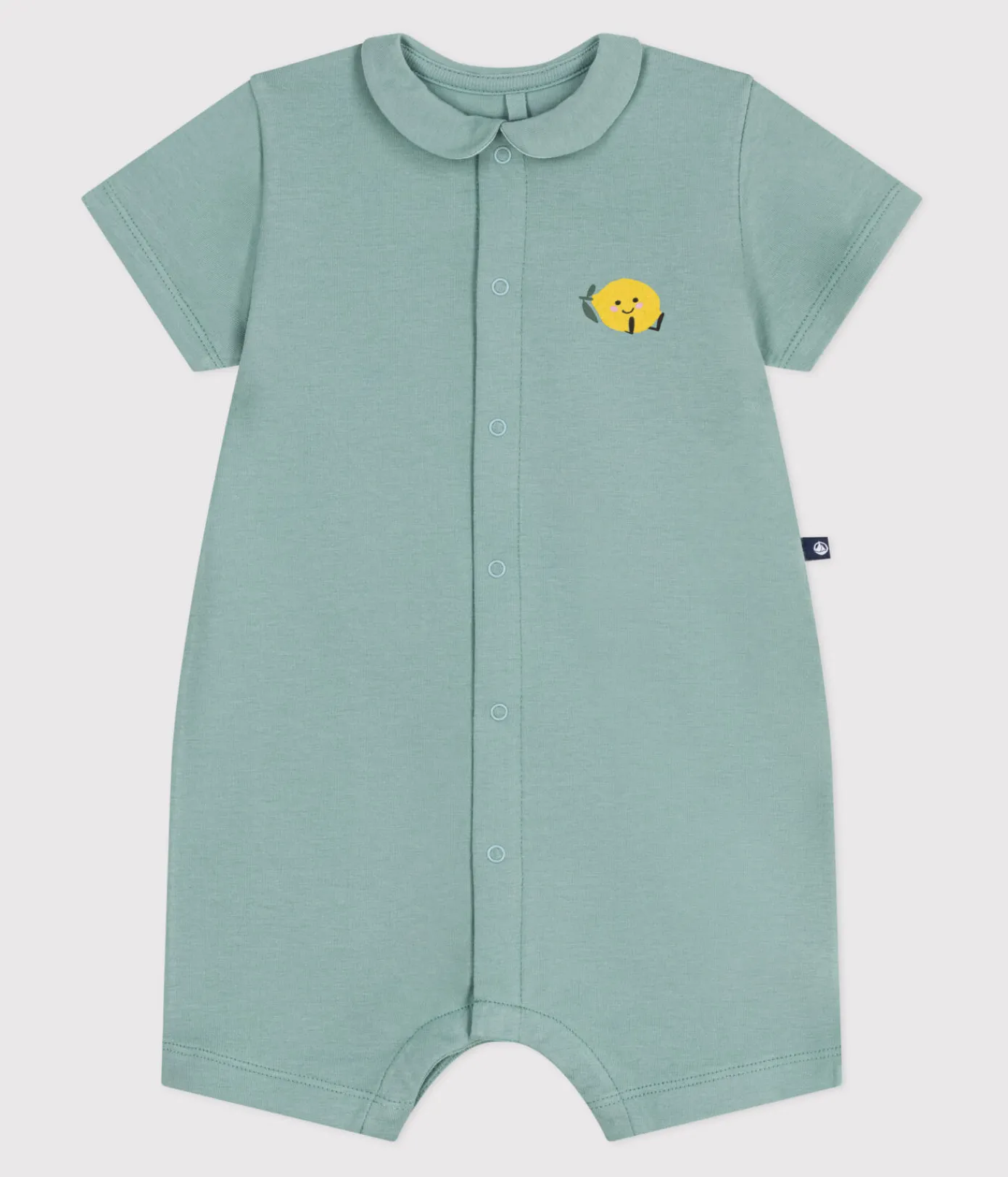 Petit Bateau Sets, Overalls & Latzhosen|Newborn*Baby-Kurzoverall aus Baumwolle mit Bubikragen grün PAUL