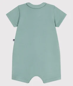 Petit Bateau Sets, Overalls & Latzhosen|Newborn*Baby-Kurzoverall aus Baumwolle mit Bubikragen grün PAUL
