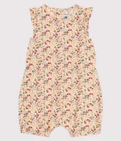 Petit Bateau Schlafanzüge, Strampler|Sets, Overalls & Latzhosen*Baby-Kurzoverall aus bedrucktem Popeline weiss AVALANCHE/ MULTICO