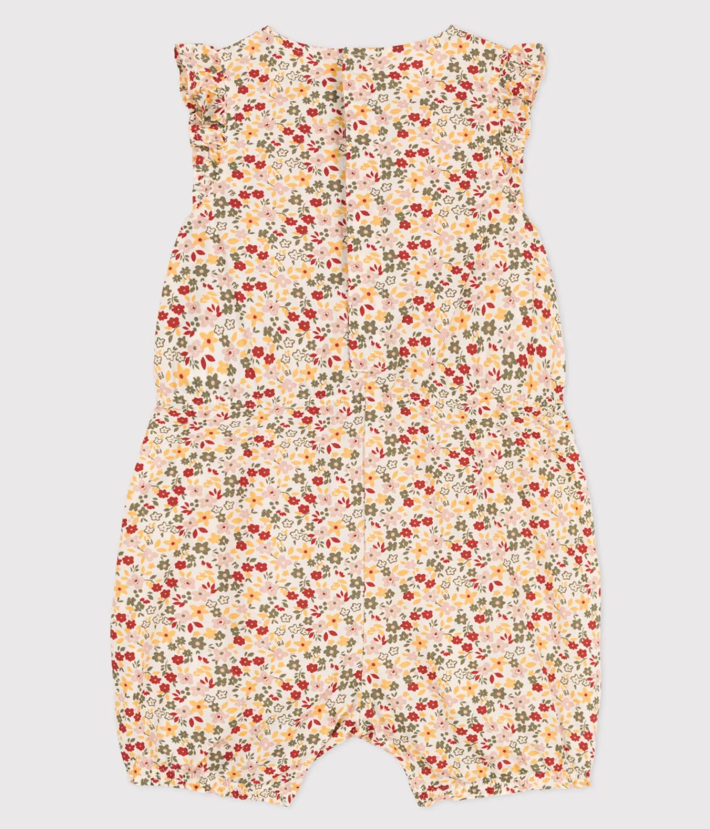 Petit Bateau Schlafanzüge, Strampler|Sets, Overalls & Latzhosen*Baby-Kurzoverall aus bedrucktem Popeline weiss AVALANCHE/ MULTICO