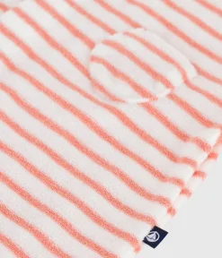 Petit Bateau Sets, Overalls & Latzhosen|Newborn*Baby-Kurzoverall aus gestreiftem Baumwoll-Frottee orange MARSHMALLOW/ ABRICOT