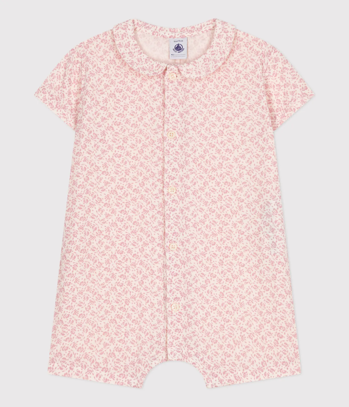 Petit Bateau Sets, Overalls & Latzhosen*Baby-Kurzoverall aus Musselin AVALANCHE/ PANTY