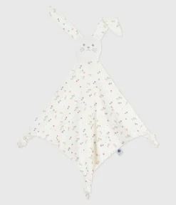 Petit Bateau Kuscheltiere|Newborn*Baby-Kuscheltier aus Baumwolle mit Blumenmotiv weiss MARSHMALLOW/weiss MULTICO