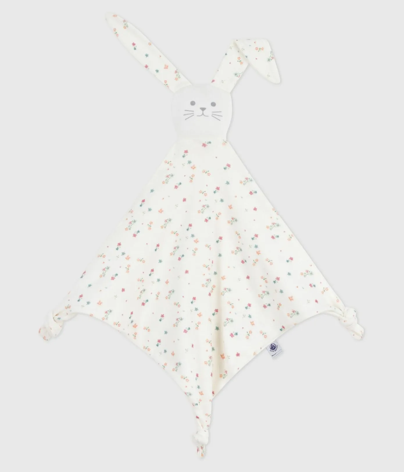 Petit Bateau Kuscheltiere|Newborn*Baby-Kuscheltier aus Baumwolle mit Blumenmotiv weiss MARSHMALLOW/weiss MULTICO