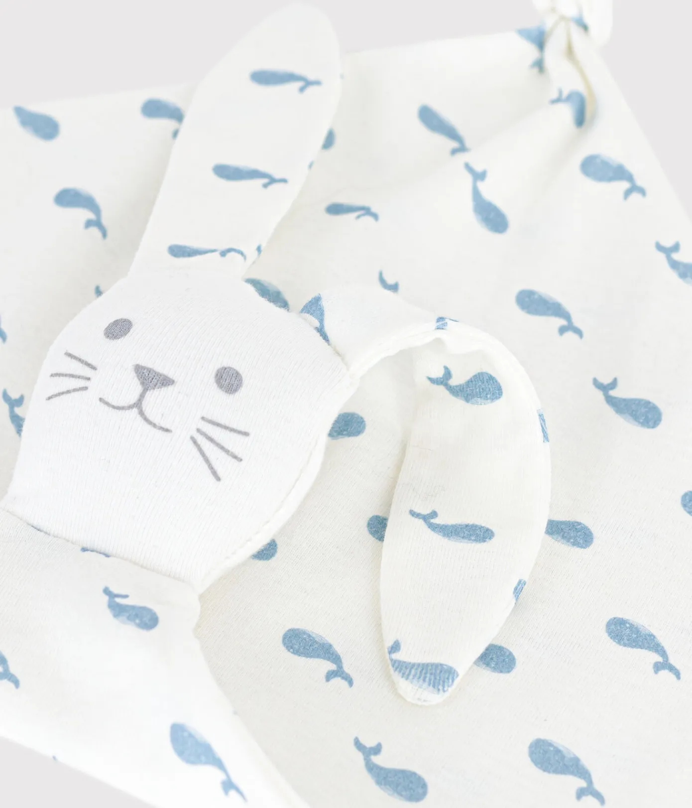 Petit Bateau Kuscheltiere|Newborn*Baby-Kuscheltier aus Baumwolle mit Walmotiv MARSHMALLOW/ ADRIATIC