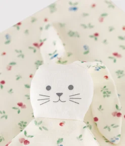 Petit Bateau Kuscheltiere|Newborn*Baby-Kuscheltier aus bedruckter Baumwolle weiss MARSHMALLOW/weiss MULTICO