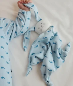 Petit Bateau Kuscheltiere|Newborn*Baby-Kuscheltier aus bedruckter Baumwolle blau TOUDOU/ ALASKA