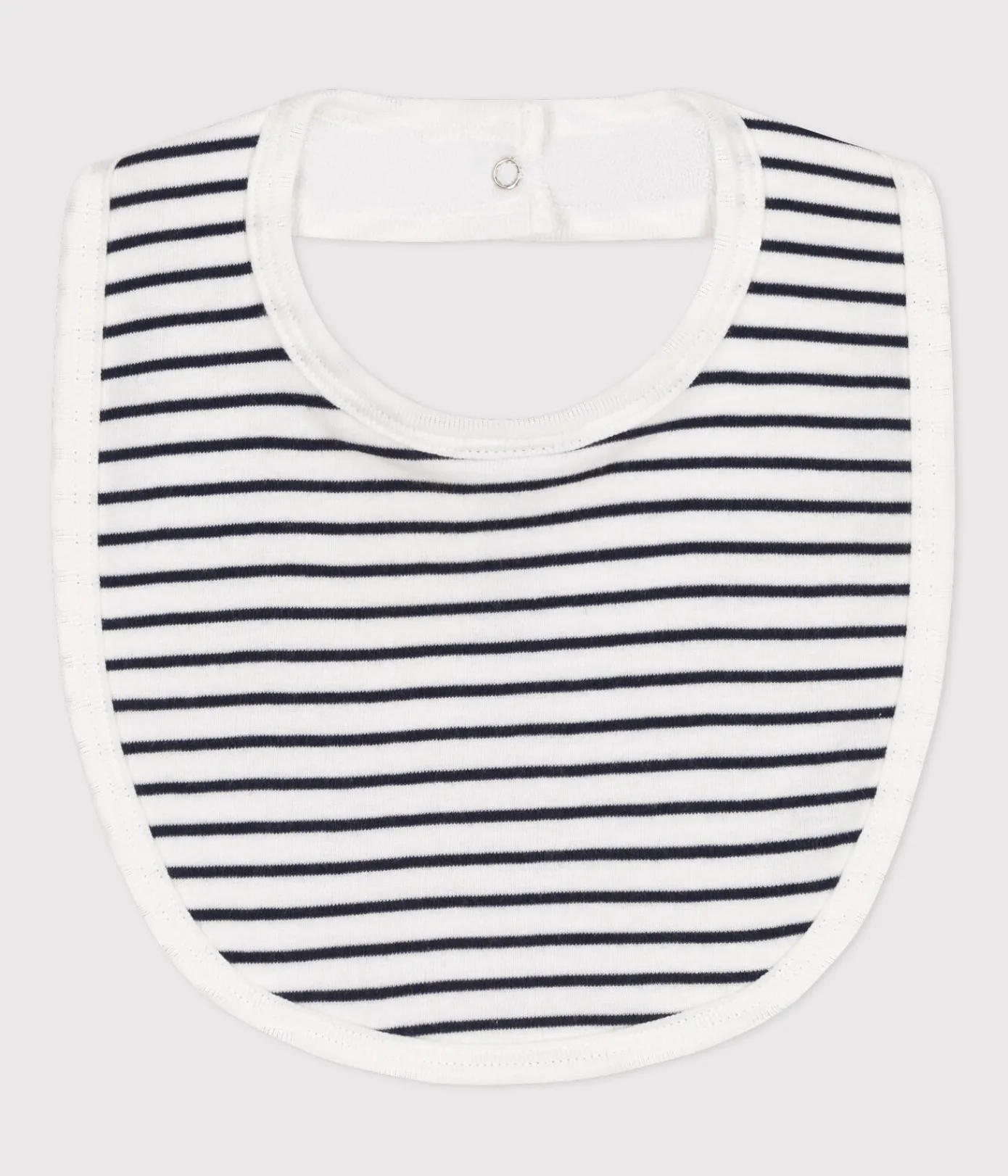 Petit Bateau Lätzchen|Newborn*Baby-Lätzchen weiss MARSHMALLOW/blau SMOKING