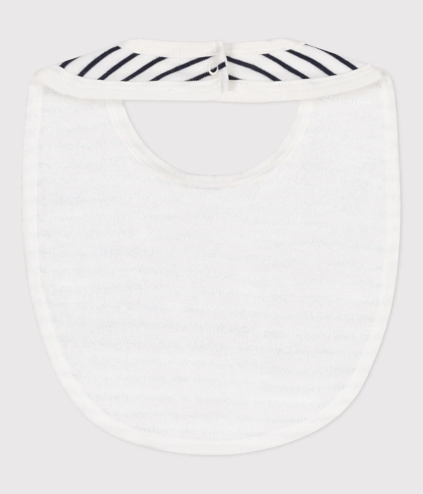 Petit Bateau Lätzchen|Newborn*Baby-Lätzchen weiss MARSHMALLOW/blau SMOKING