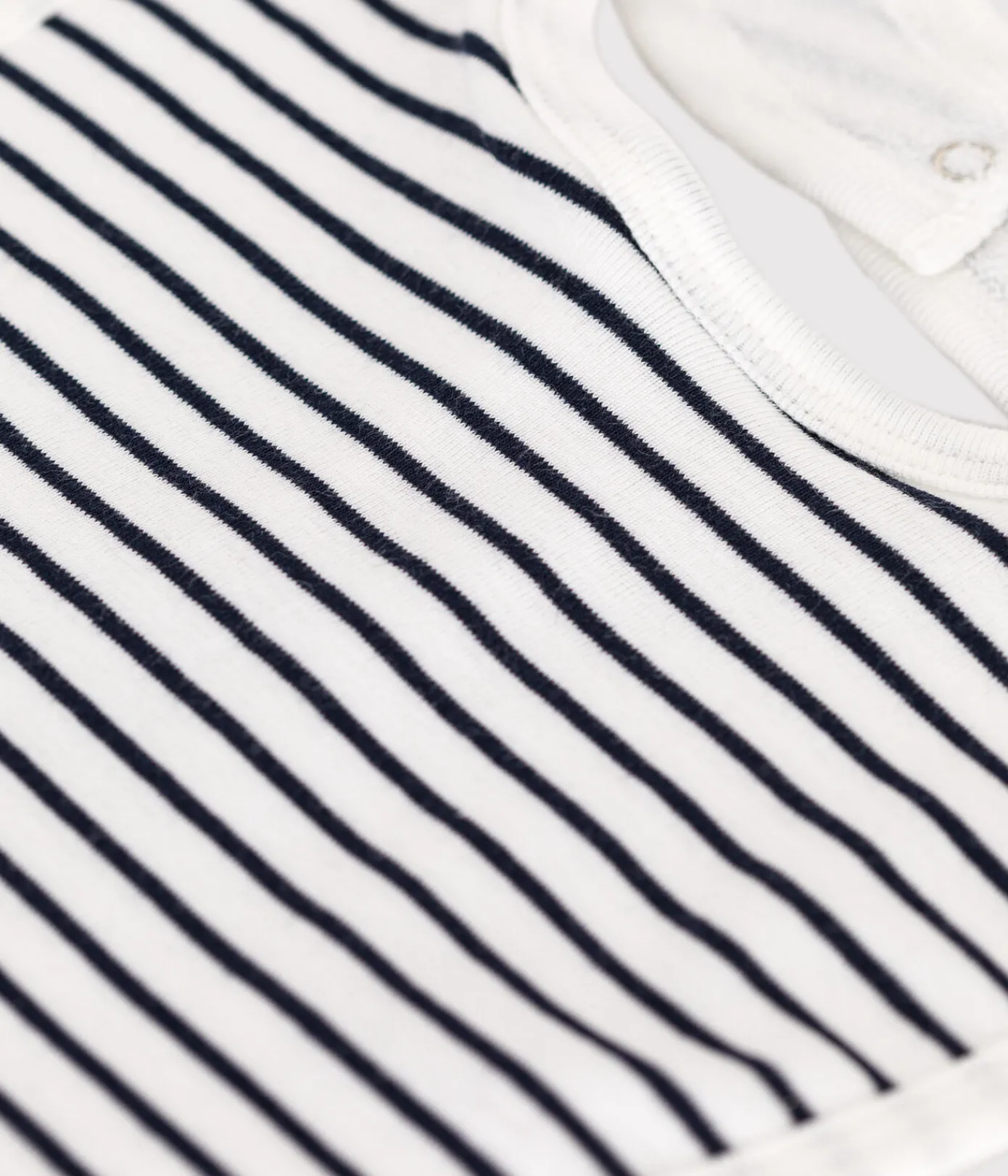 Petit Bateau Lätzchen|Newborn*Baby-Lätzchen weiss MARSHMALLOW/blau SMOKING