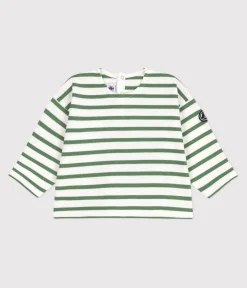 Petit Bateau Pullover, Cardigans*Baby-Matrosenoberteil aus dicker Baumwolle grün MARSHMALLOW/ PALMERAIE