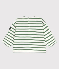 Petit Bateau Pullover, Cardigans*Baby-Matrosenoberteil aus dicker Baumwolle grün MARSHMALLOW/ PALMERAIE
