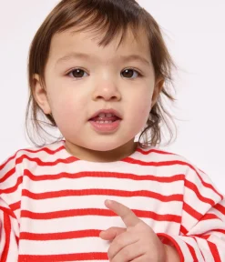 Petit Bateau Pullover, Cardigans*Baby-Matrosenoberteil aus dicker Baumwolle rosa FLEUR/ SPICY